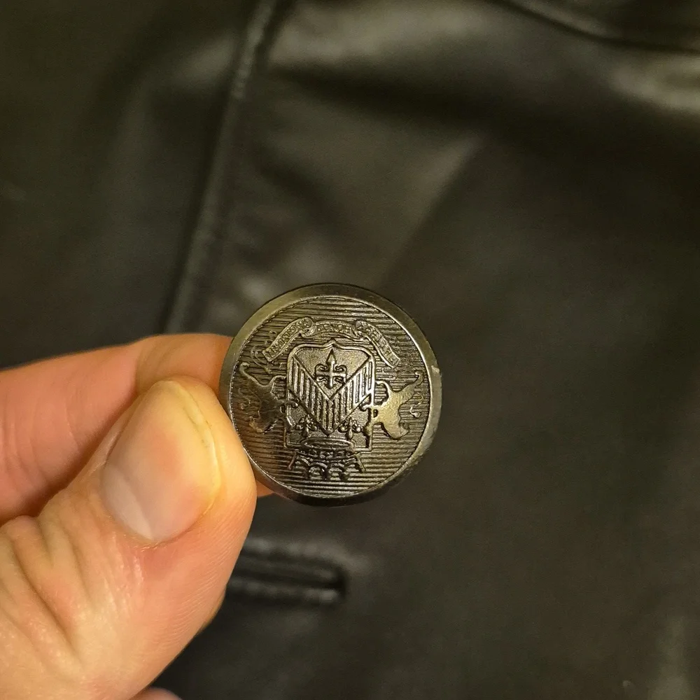 Express Black Leather Pea Coat - Picture 6 of 7